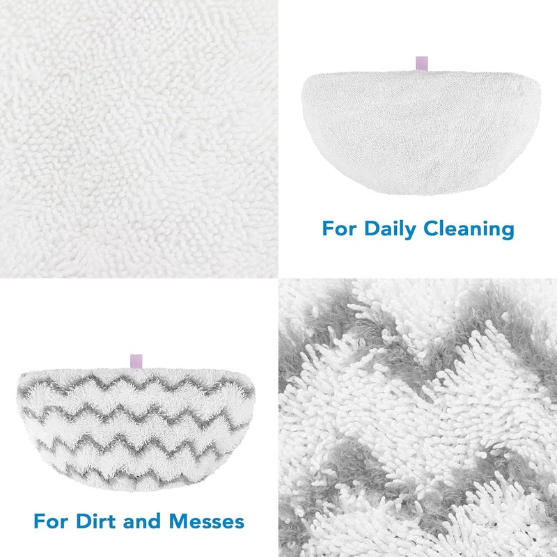 BeiLan Steam Mop Pads for Bissell Powerfresh Steam Cleaner 1940 1806 1544 1440 2075A 2685A 19402 19404 19408 19409 1940A 1940F 1940Q 1940T 1940W - Microfiber Replacement Pad Reusable Washable - 8 Packs - Image 5